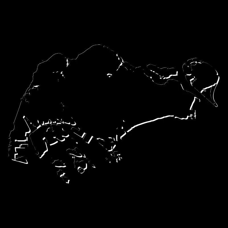 Singapore map as outline
