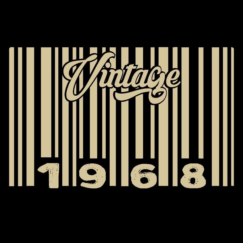 vintage 1968 Code barre 1968: Année 2025.