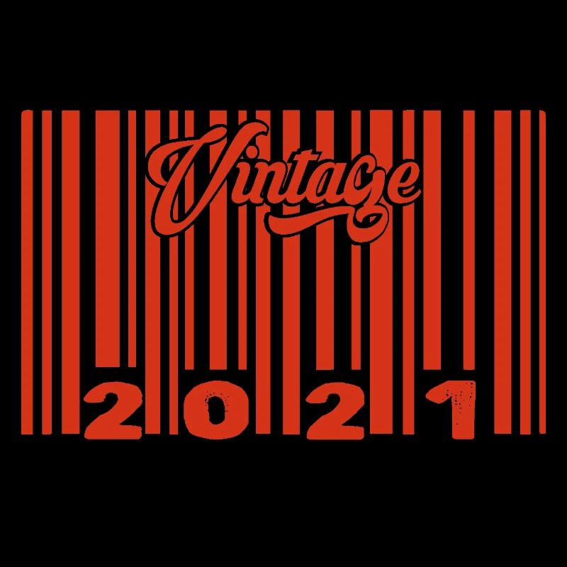 vintage 2021 né en 2021 4 ans bar code anniversair