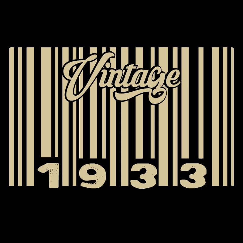 vintage 1933 Code barre 1933: Année 2025.