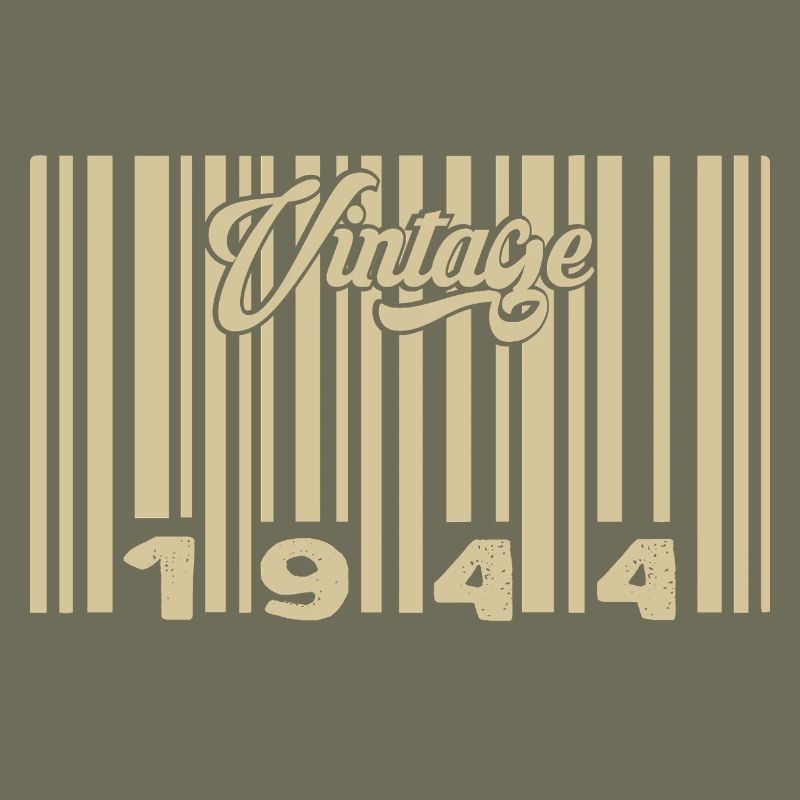 Vintage 1944 Barcode 1944: Year 2025.