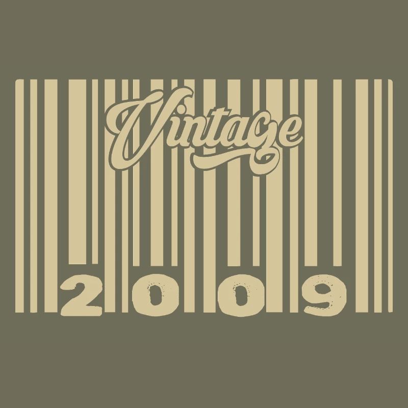 vintage 2009 Code barre 2009: Année 2025.