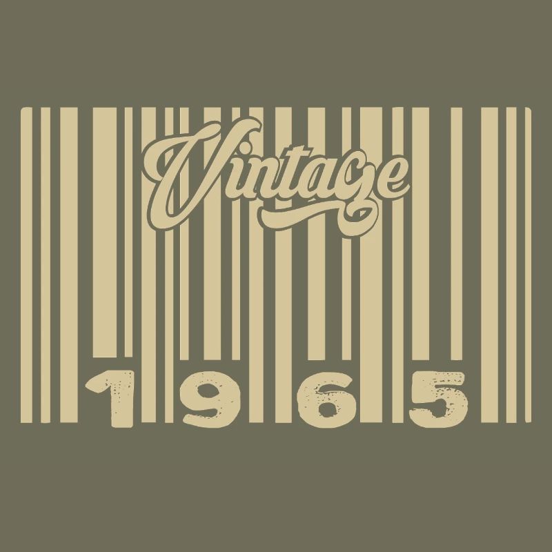 Vintage 1965 Barcode 1965: Year 2025.