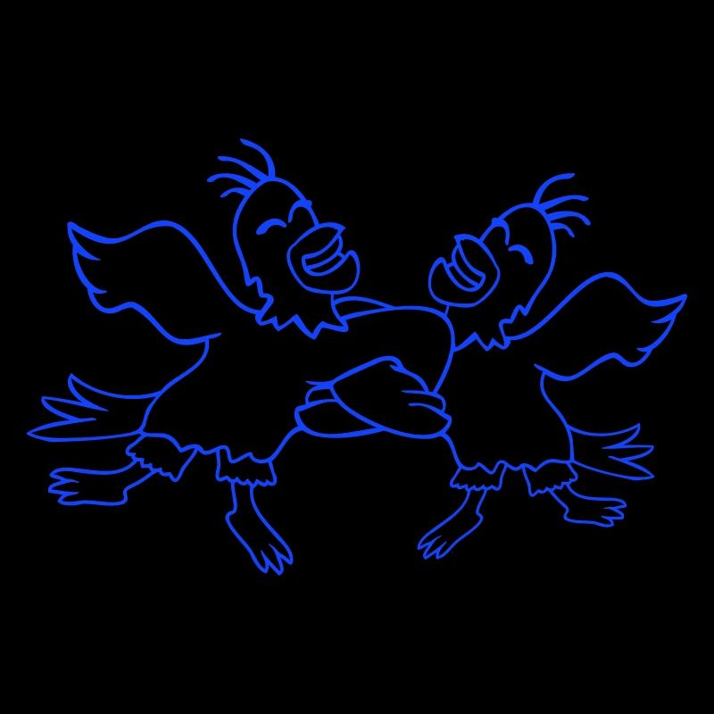 2 Ducks Dancing Circle Dance Polka Party Celebrate Fun
