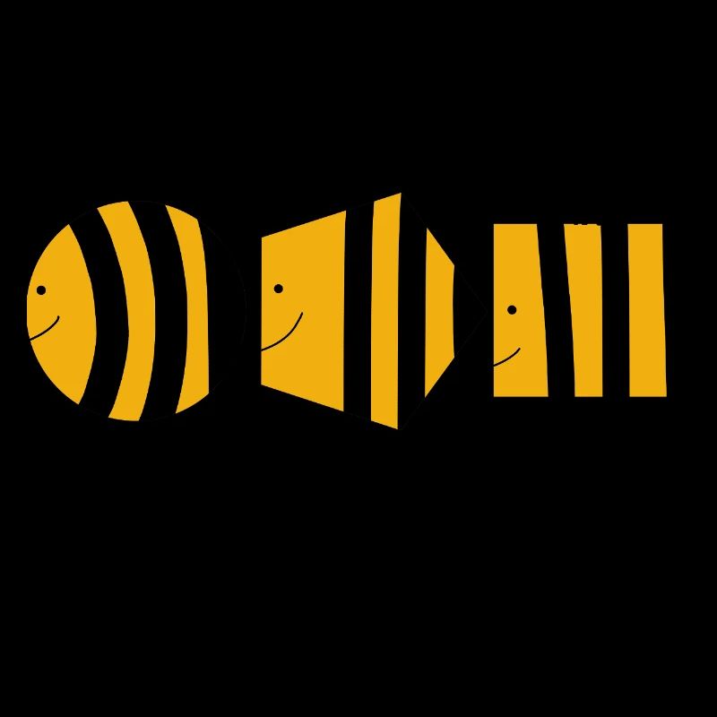 Bee Different – einzigartiges Bienengekritzel, verspielte Kunst