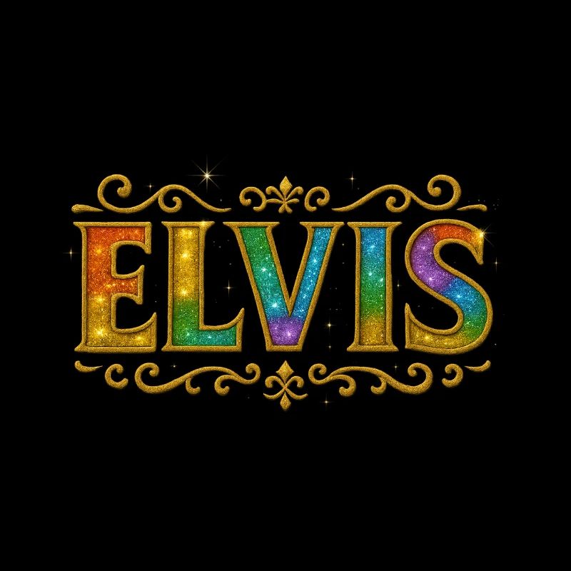 ELVIS Glitter Gold Sequin Sparkle