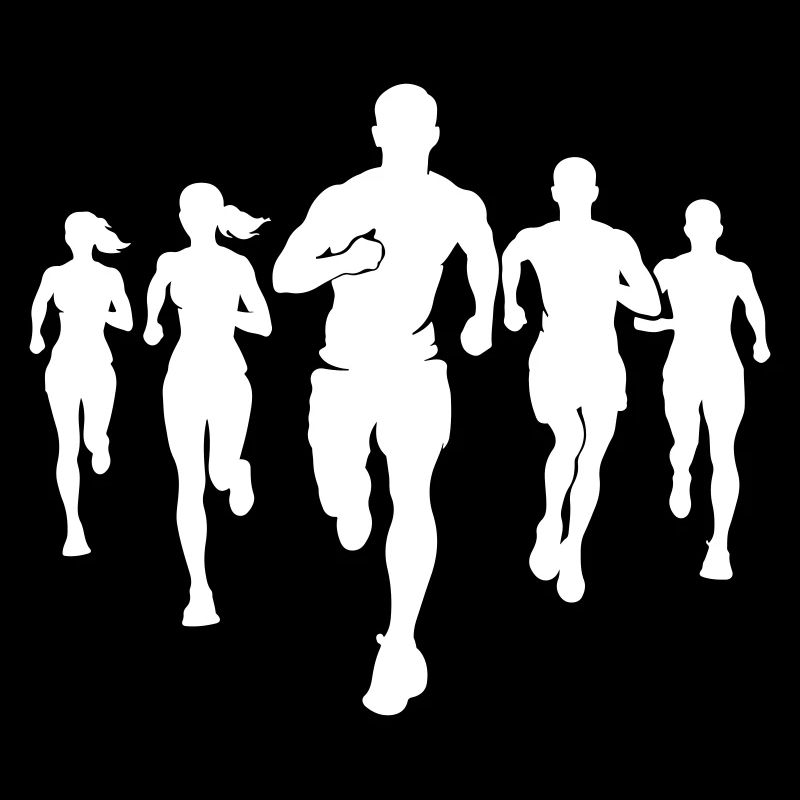 Marathonläufer Team Silhouette Marathon