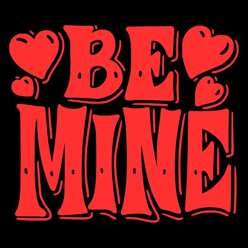 Be Mine Hearts Retro