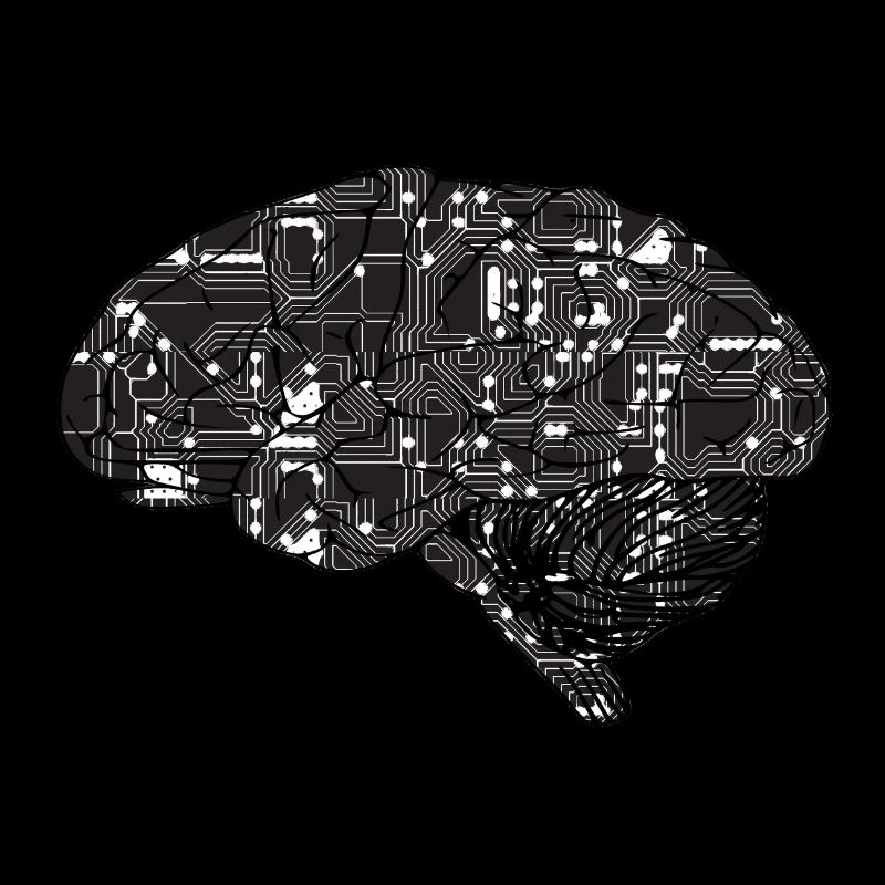 Création de logo de circuit cérébral