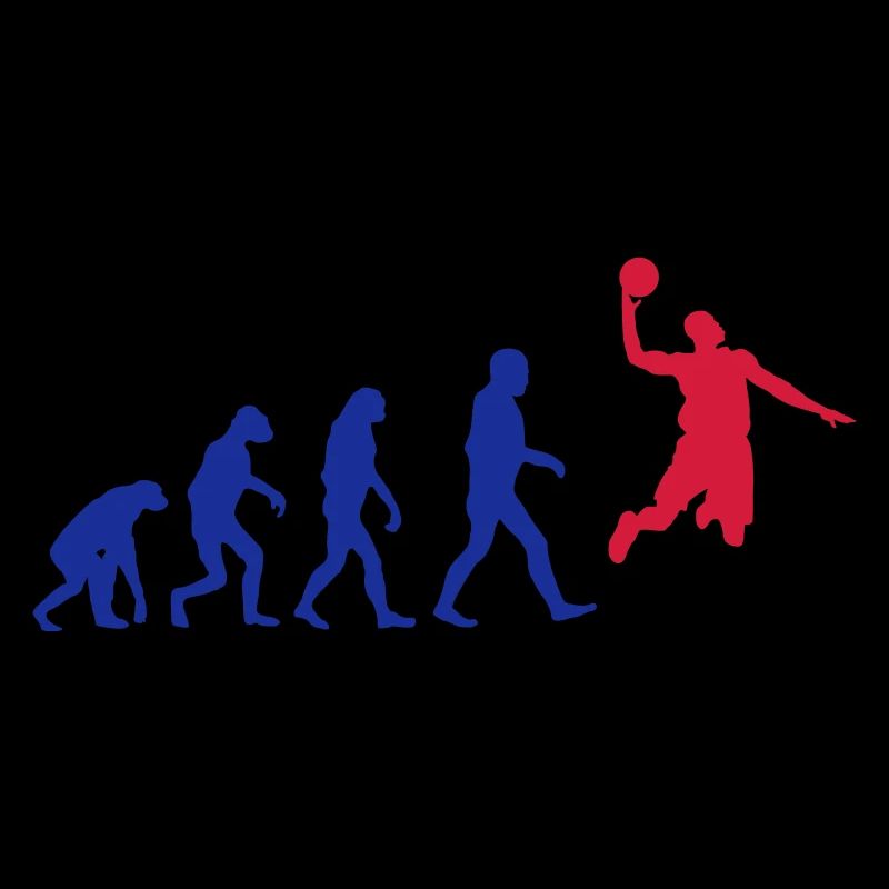 Basketball evolution logo
