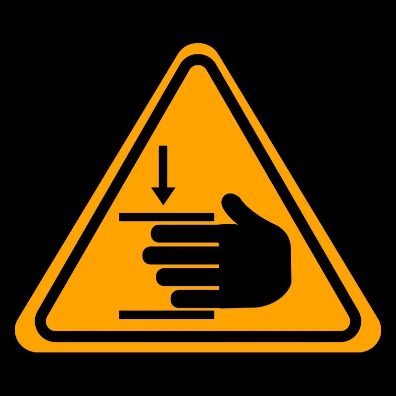 Avertissement de blessure à la main, avis de sécurité