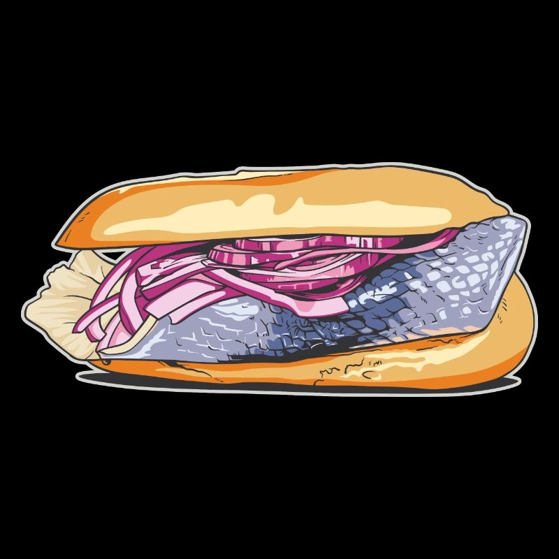 Rouleau de poisson // Illustration