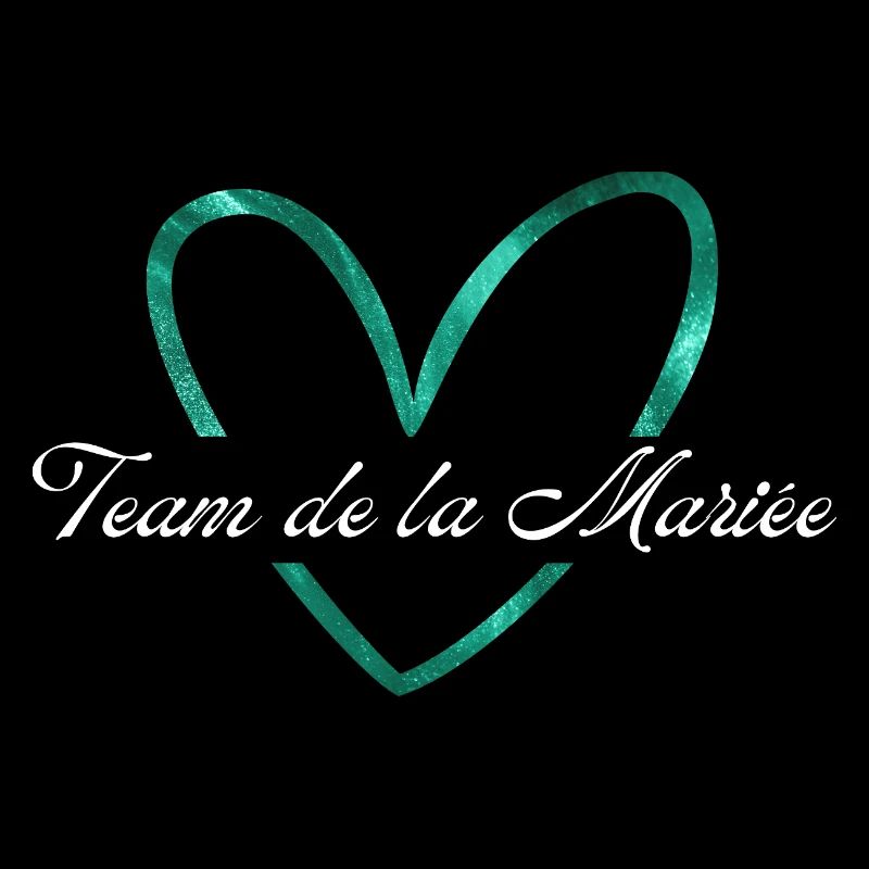 Brautteam Glitzer Grünes Herz