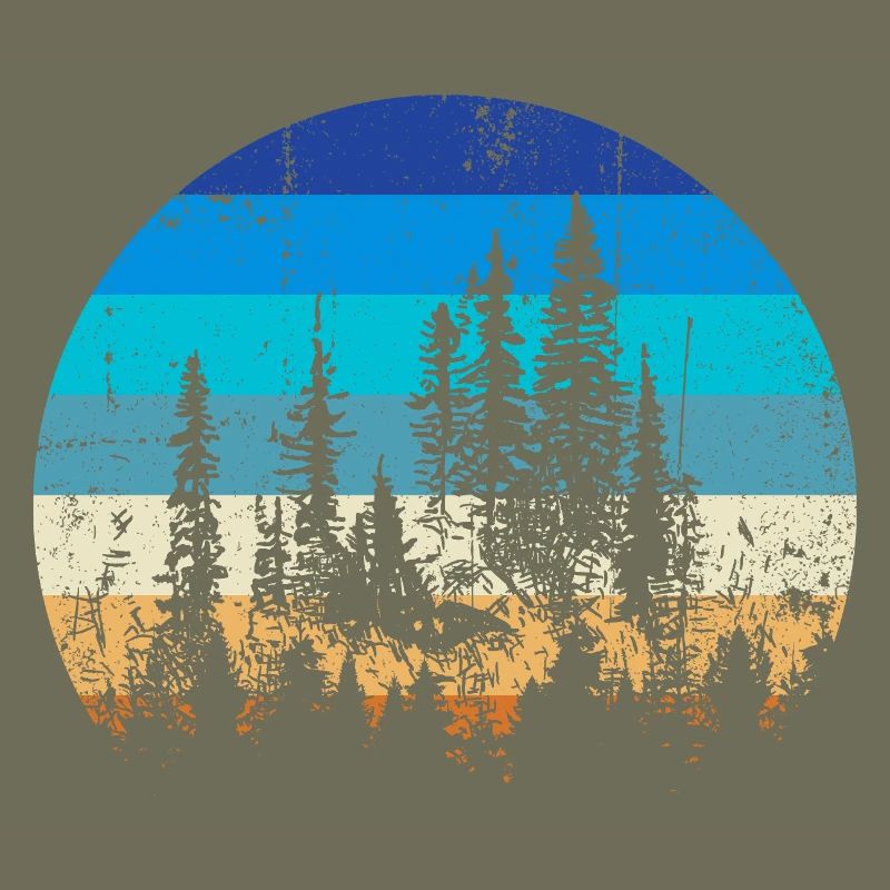 Sunset Forest Silhouette Print