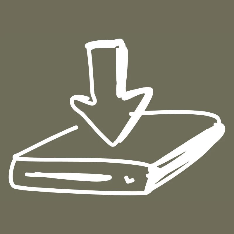 Hard disk with arrow