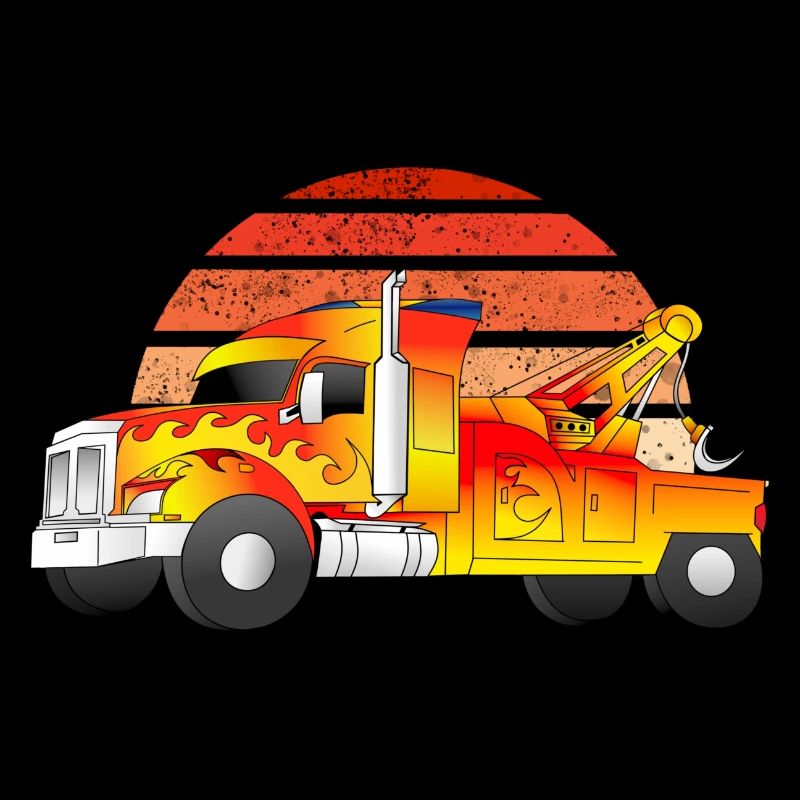 Tow truck sunset
