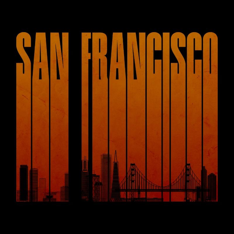 San Francisco Orange Skyline