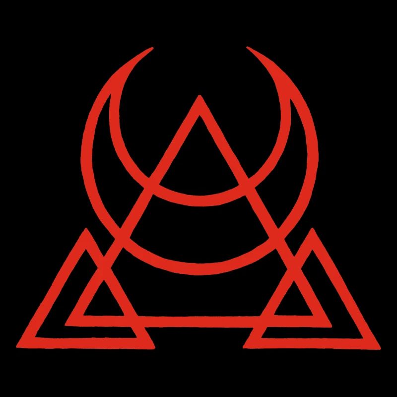 Rotes Symbol der ägyptischen Pyramiden