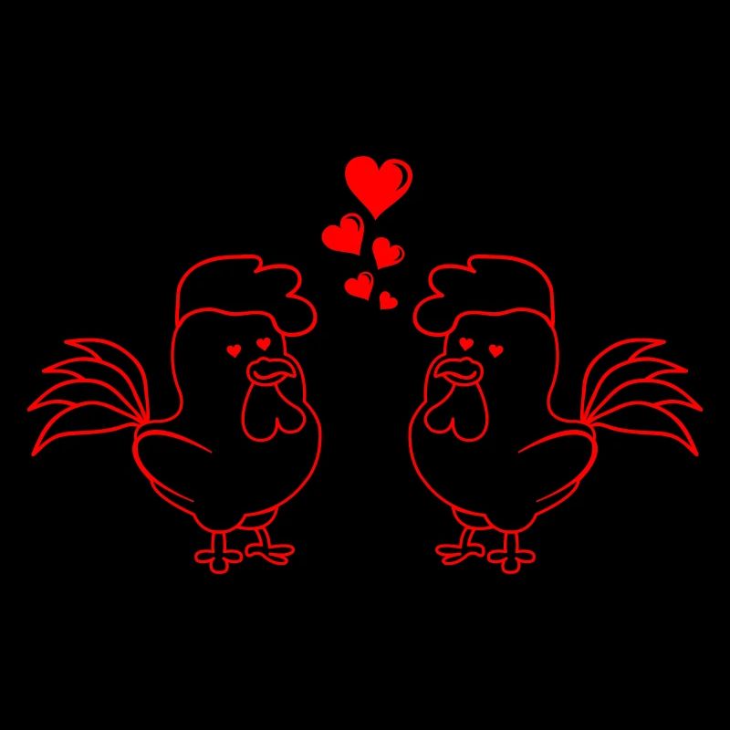 Poules amoureuses