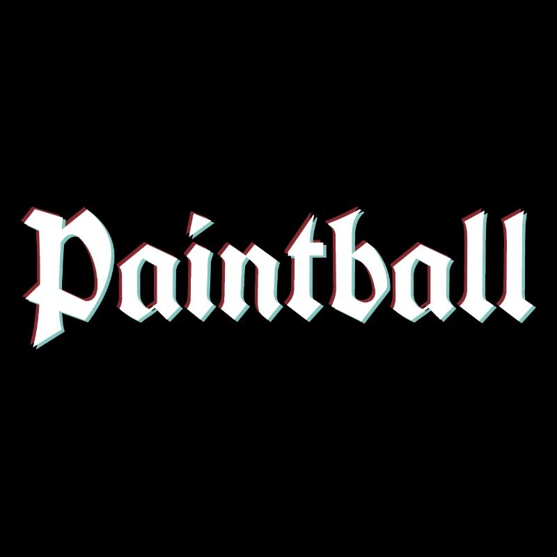 Rustikales Paintball-Logo mit 3D-Verzerrungseffekt