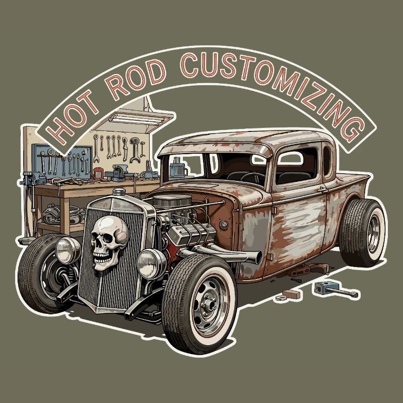 Rustic Hot Rod Customization Design