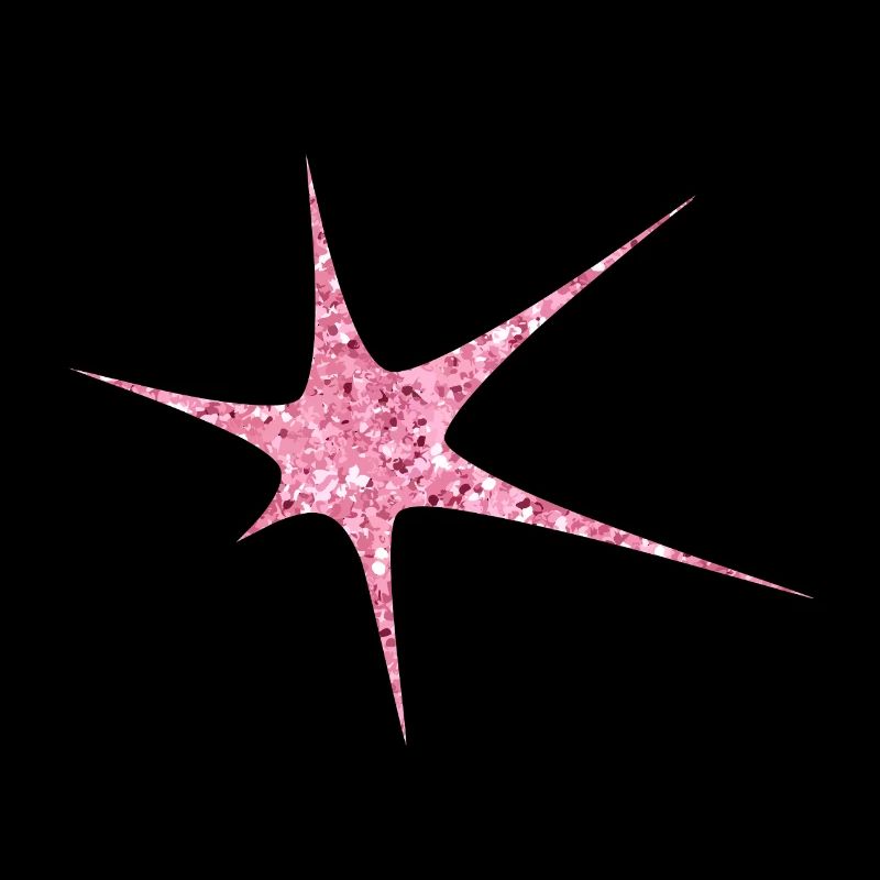 Pink Glitter Starburst Sparkle