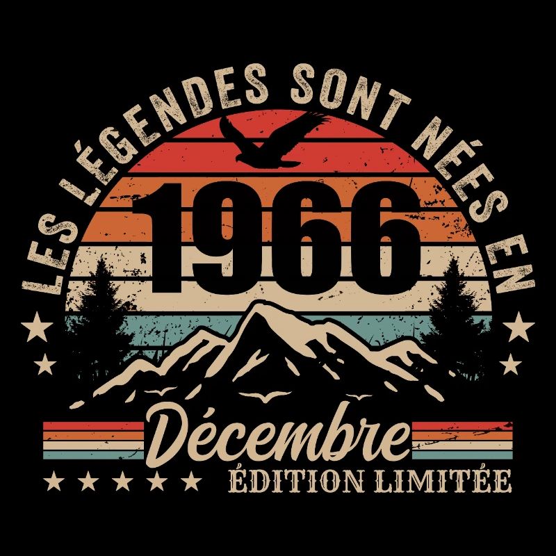 Retro December 1966 - 59th Anniversary Gift