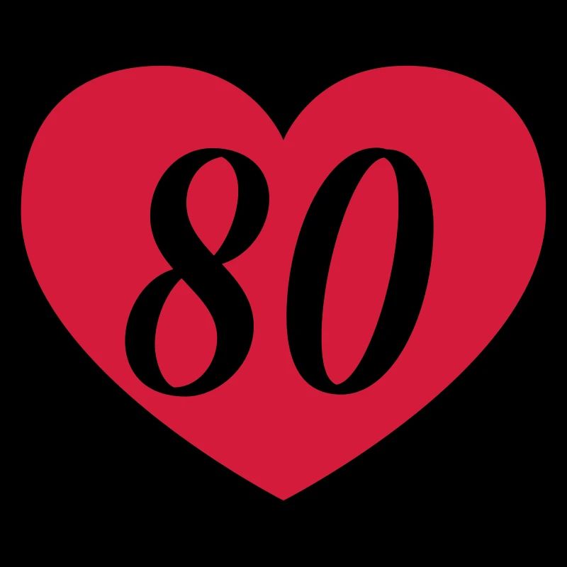 80th birthday heart