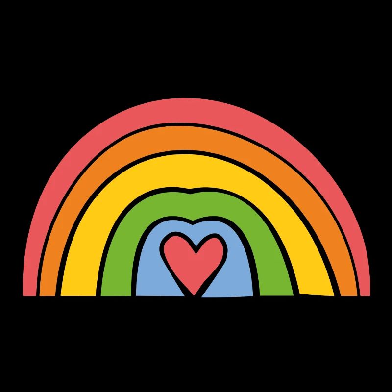 Rainbow with heart