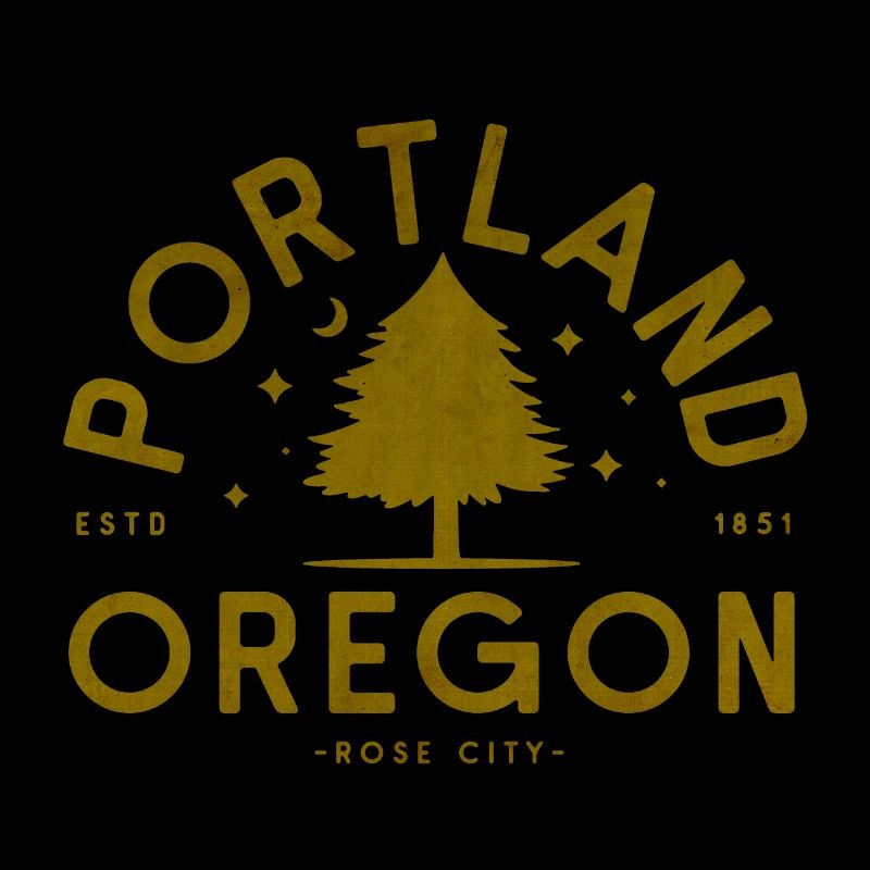 Portland Oregon Vintage Tree Logo