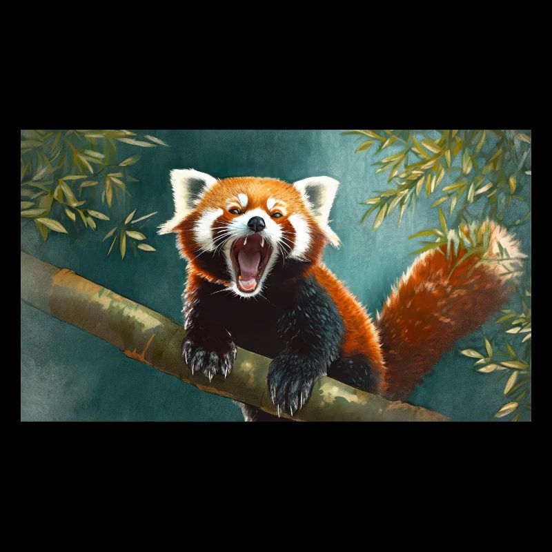 Cute animals chilling – red panda
