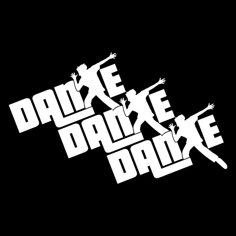 Dance Text Tanzender Mann Silhouette Party Musik