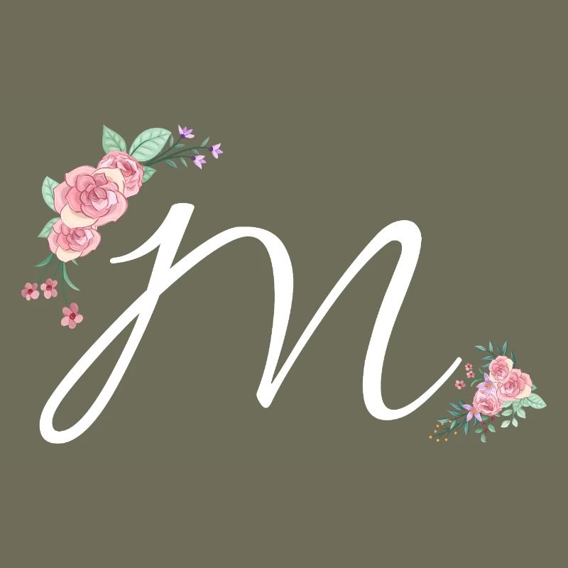 Buchstabe m Blumen