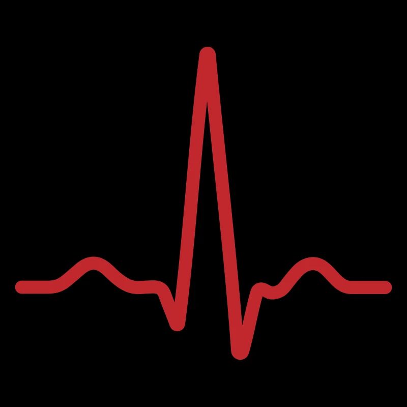 Bold Red Ecg Pulse Line