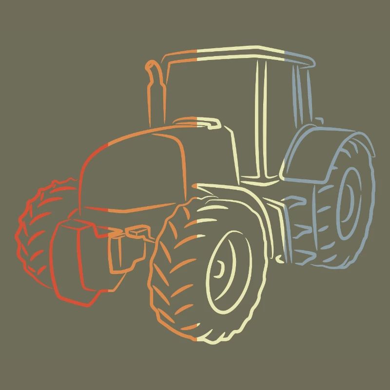 Retro Tractor Sketch