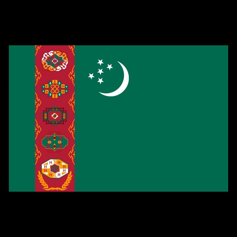 Turkmenistan Flagge