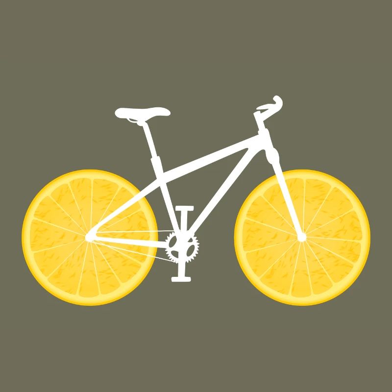 Fruit Bicycle Lemon Lime Orange / Gift