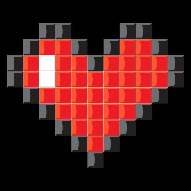 Pixel Heart Mosaic