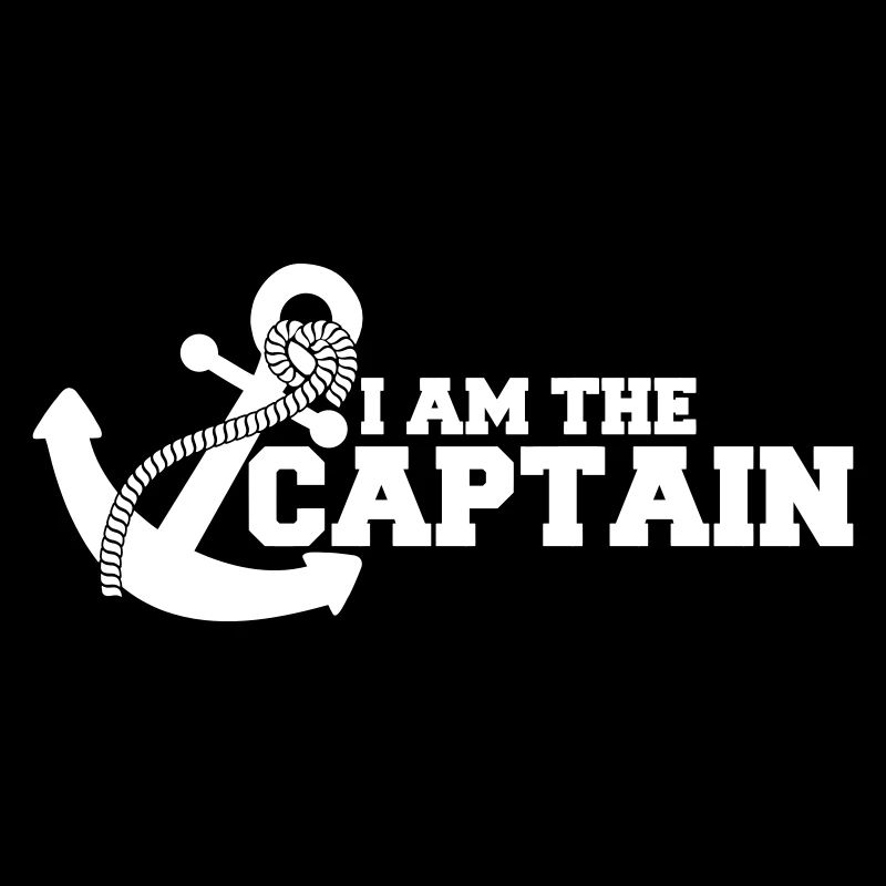 I Am the Captain Anker Crew Spruch Text Zitat Logo