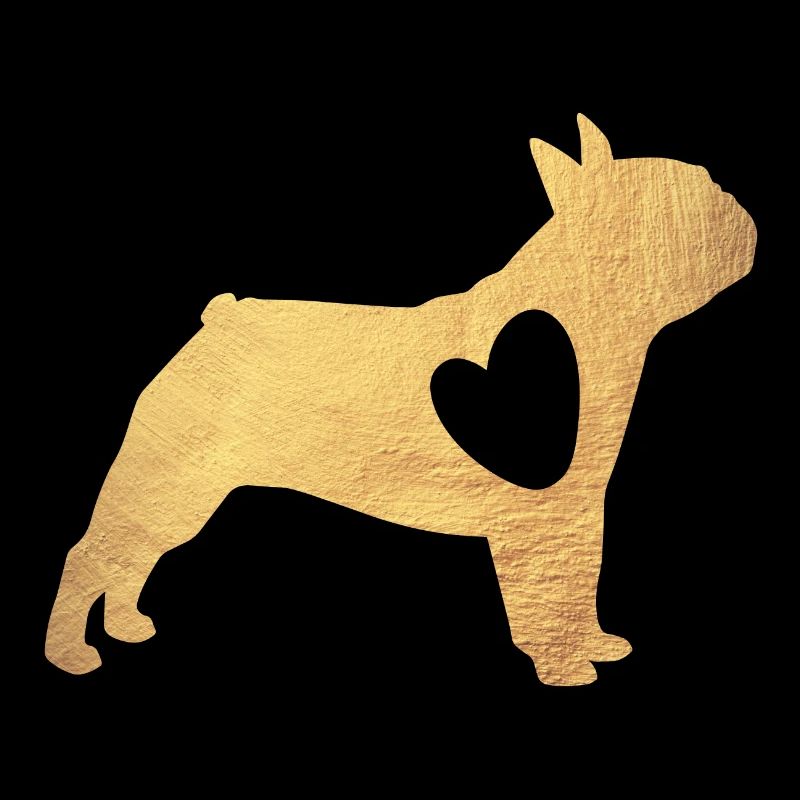Mops Gold Hund Herz Mopsleben Hundeliebe Fan Gassi