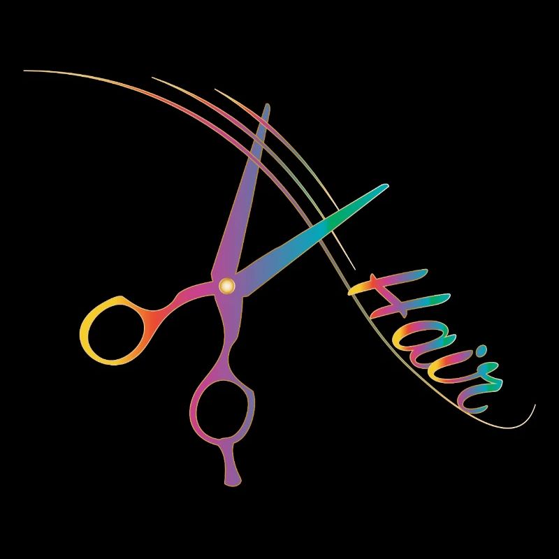 Colourful hairdressing scissors with a swing – creative style