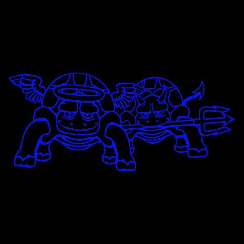 2 Tortues Conscience Équipe Devil Angel Mal Bien