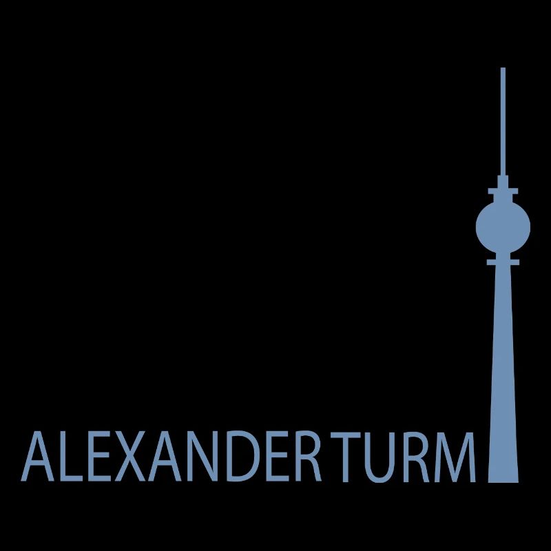 Silhouette minimaliste de la tour de télévision de Berlin
