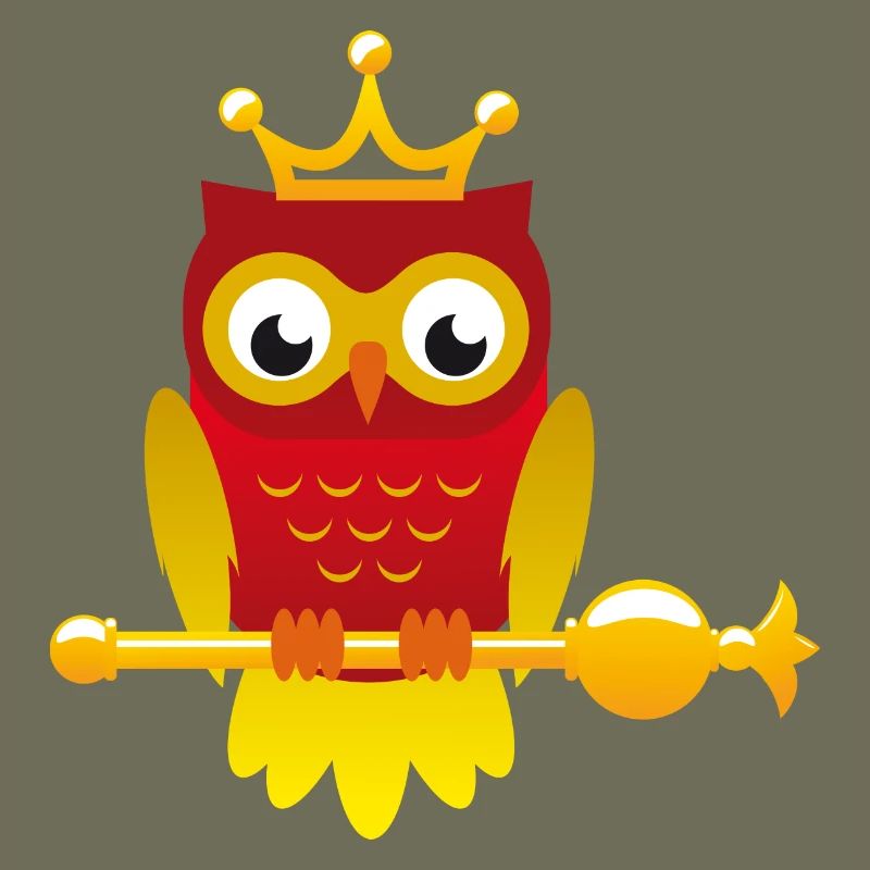 König Eule mit Zepter