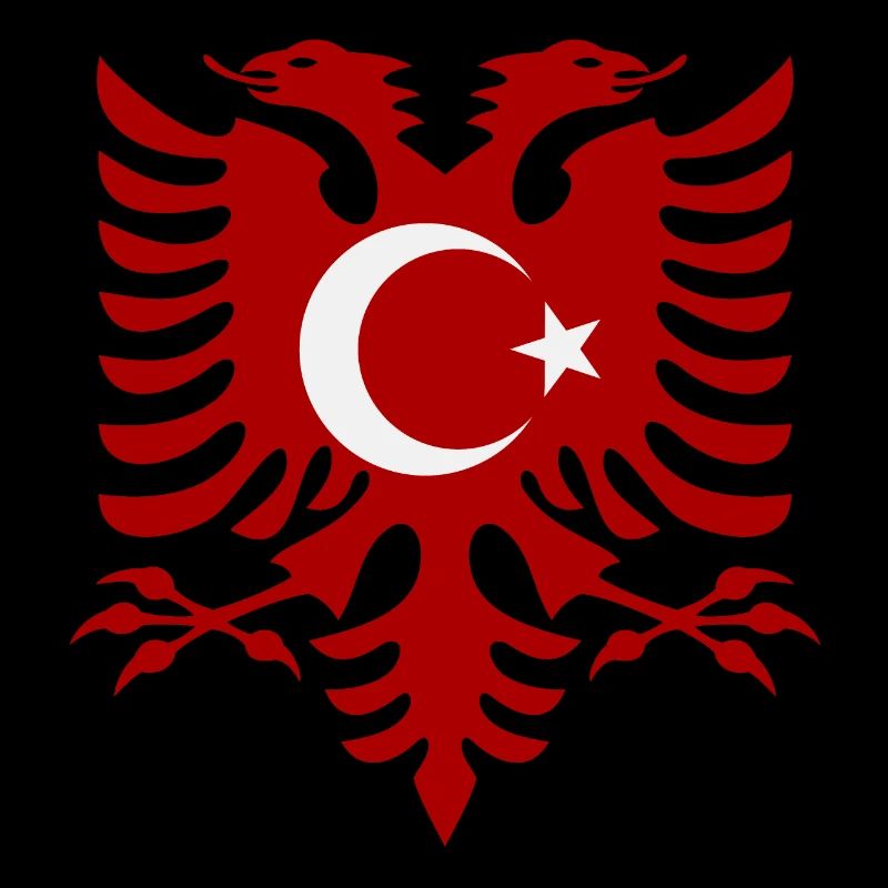 Albania Turkey Flag