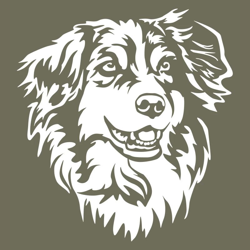 Australian Shepherd Kopf "Black Edition"