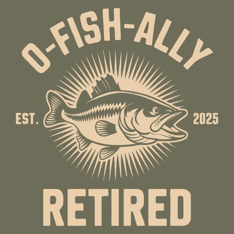 D-Fish-Allly Logo vintage à la retraite