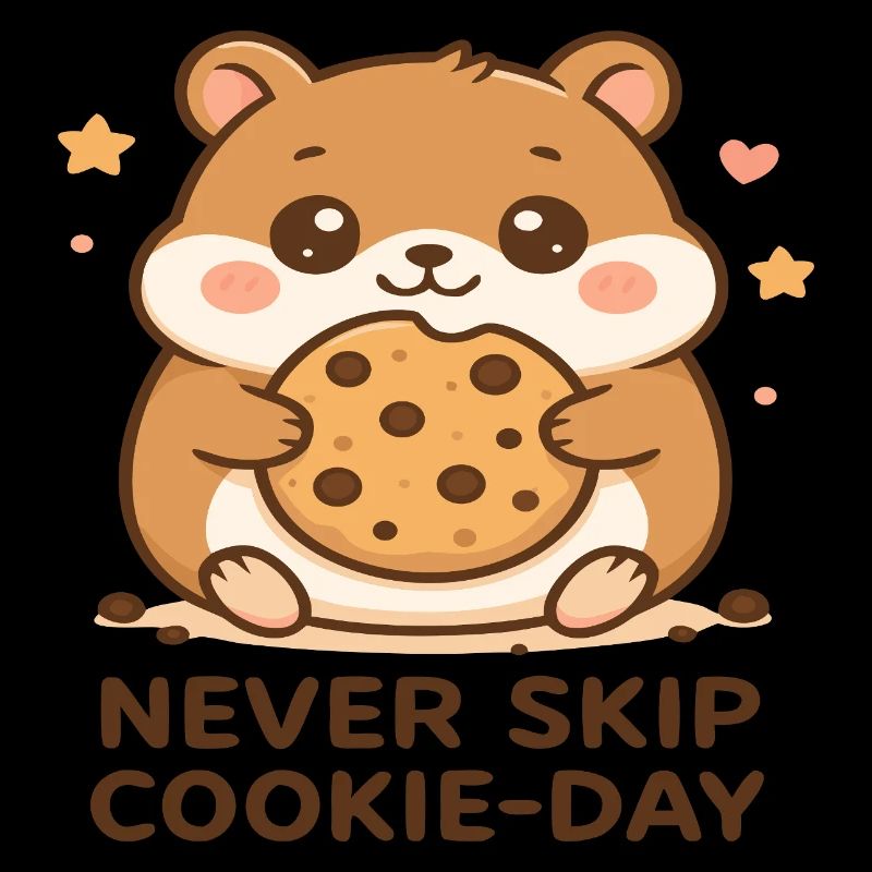Hamster heureux des biscuits
