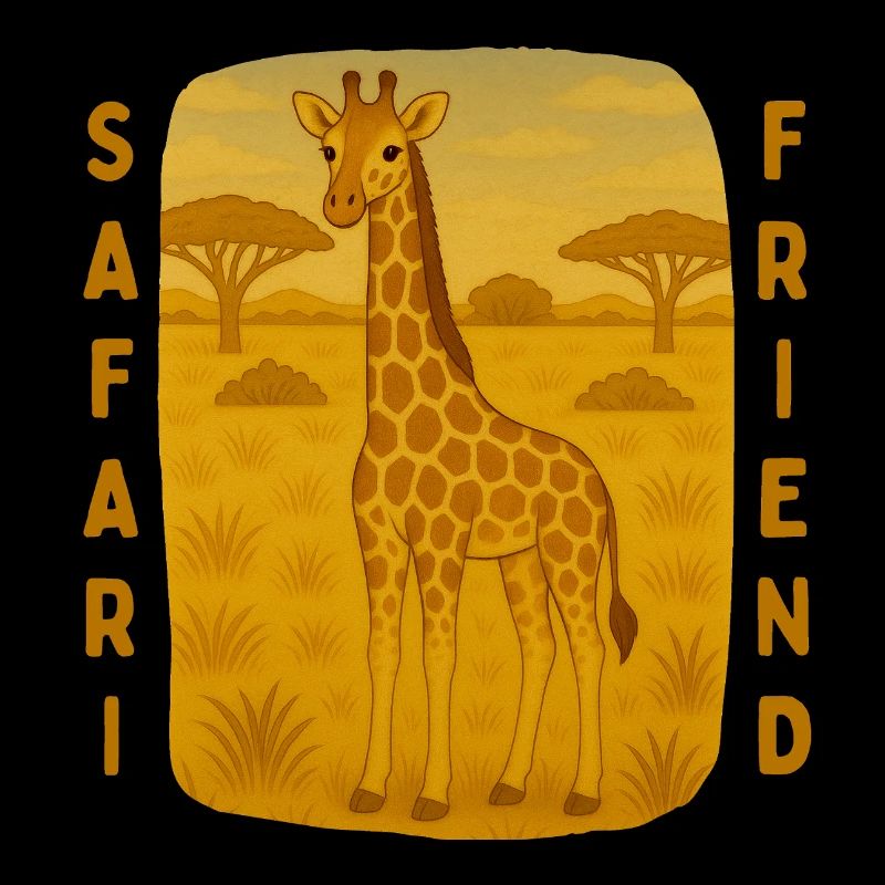 Girafe dans la savane dorée
