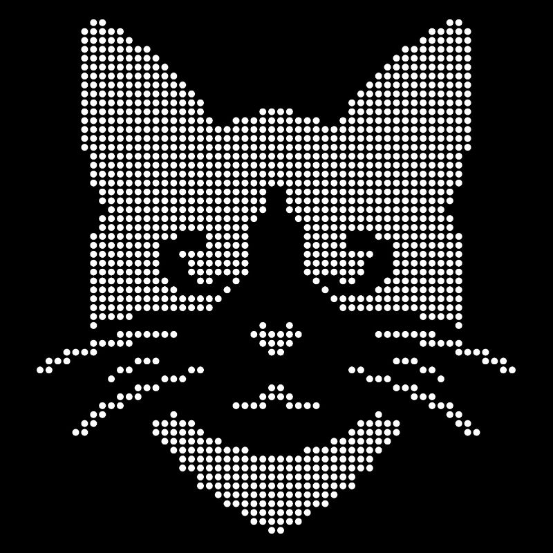 Halbton-Katzengesicht